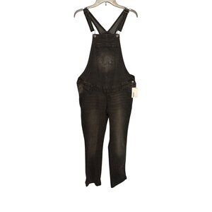 Sonoma Black Maternity Overalls XS Straight Leg Cotton Adjustable Straps